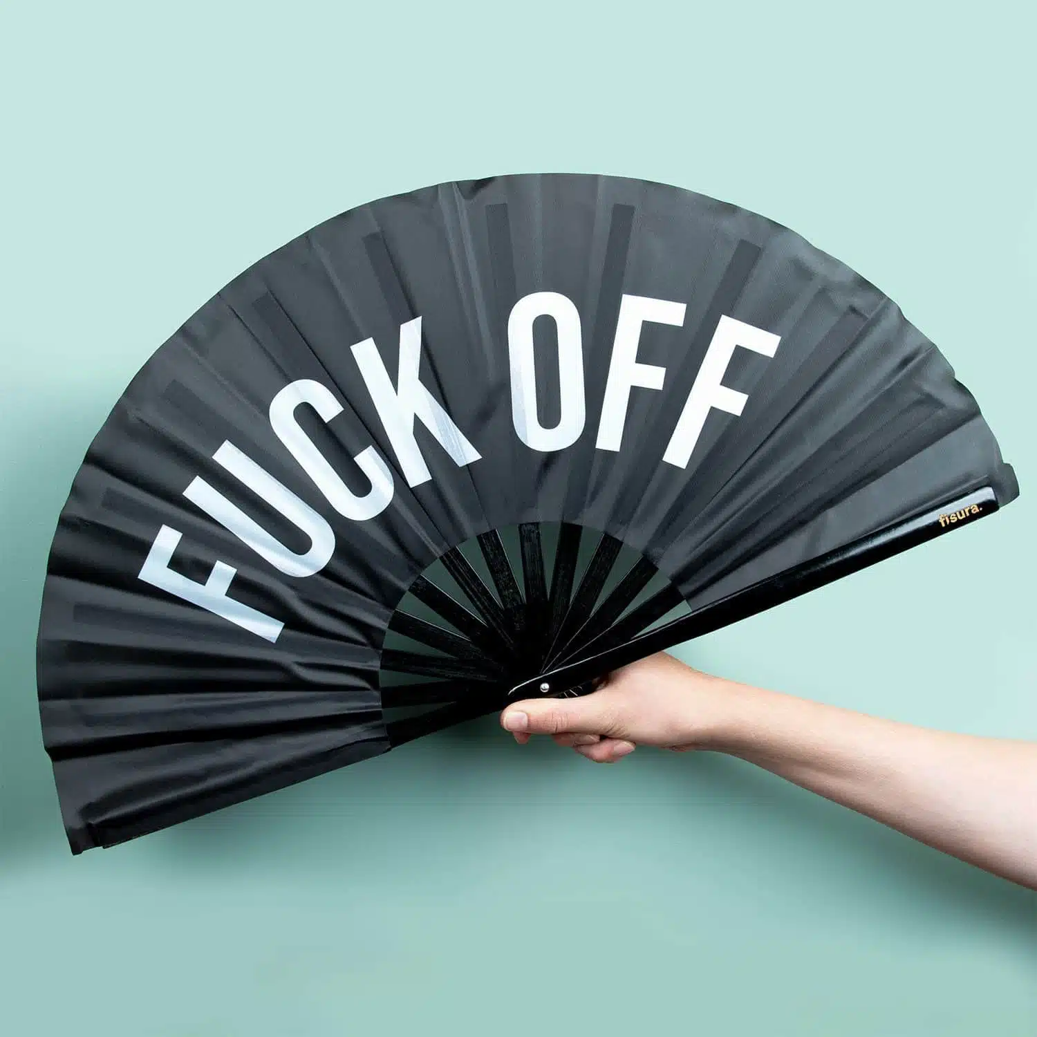 Holzfächer XXL - Fuck Off