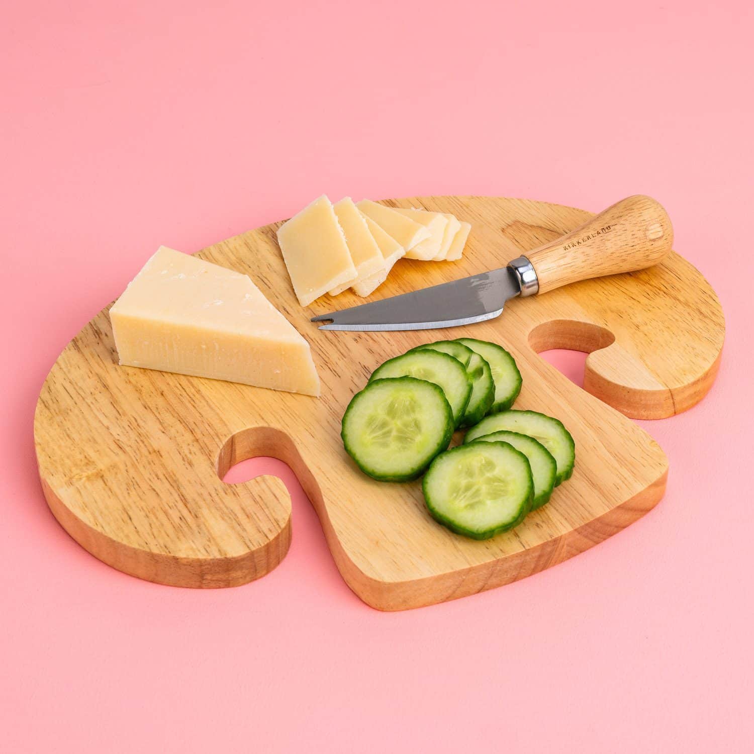 Pilze Schneidebrett mit Käsemesser