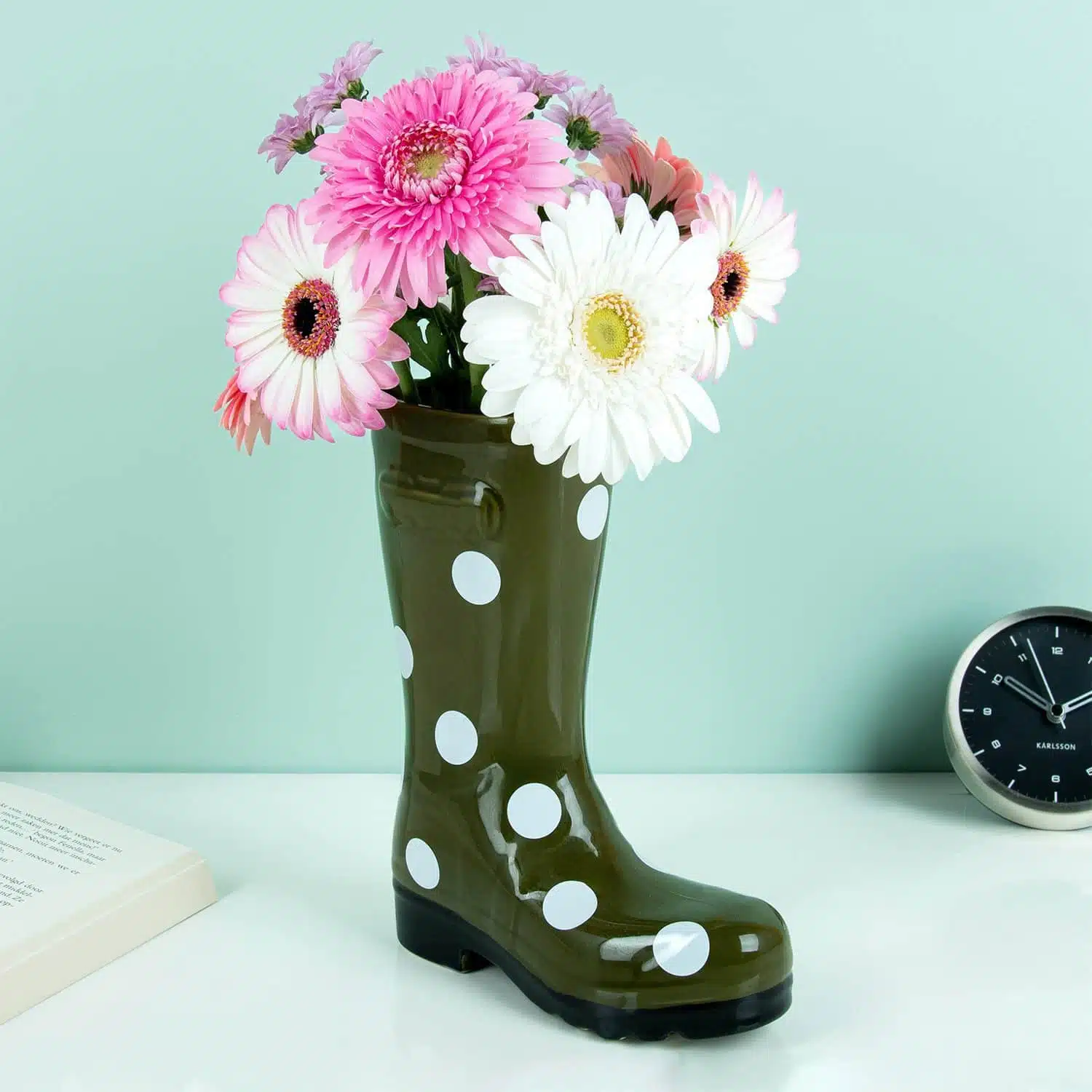 Gummistiefel-Vase - Grรผn