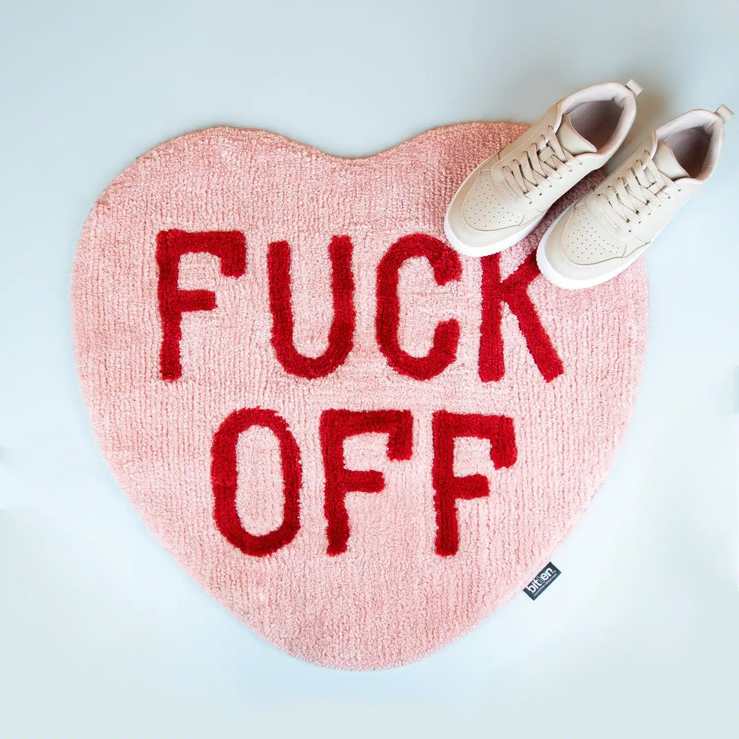 Fuck Off Herz Teppich