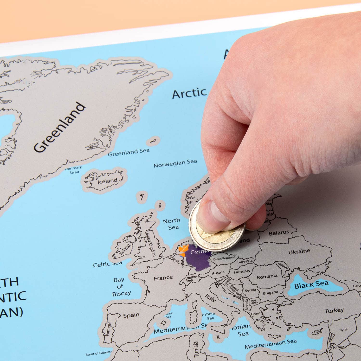 Rubbel-Weltkarte für Reisende