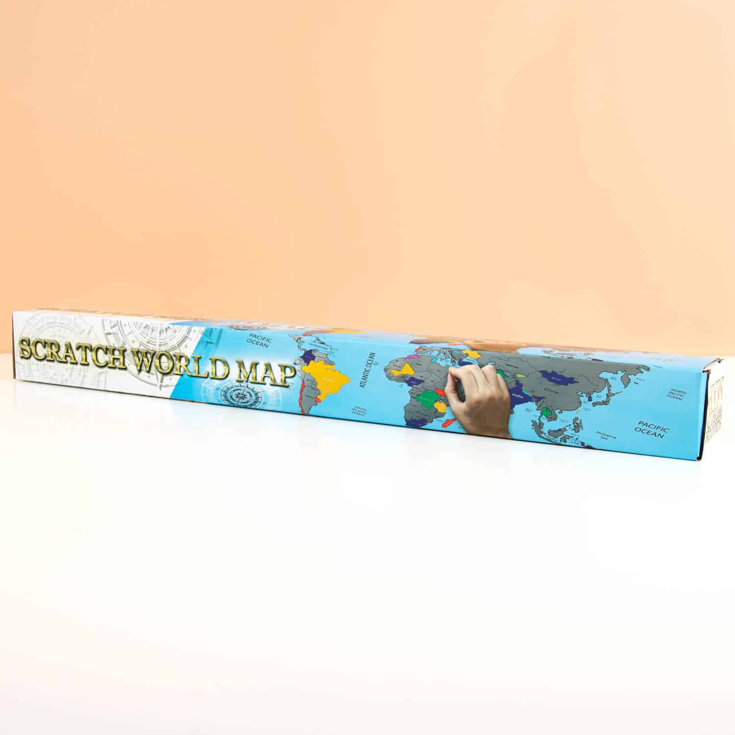 Rubbel-Weltkarte für Reisende