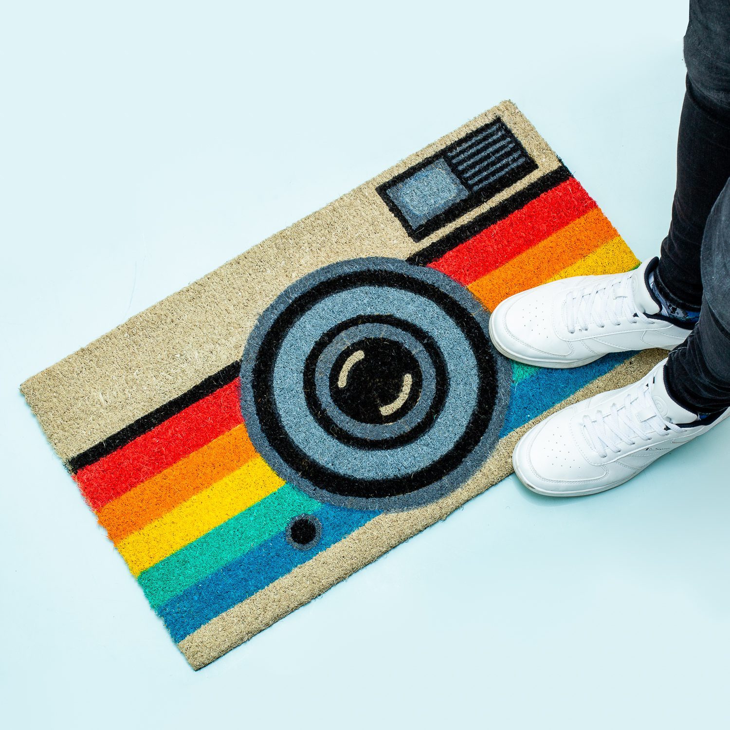 Retro-Kamera-Fußmatte