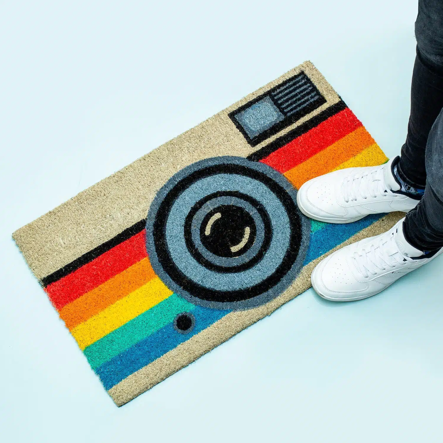 Retro-Kamera-Fußmatte