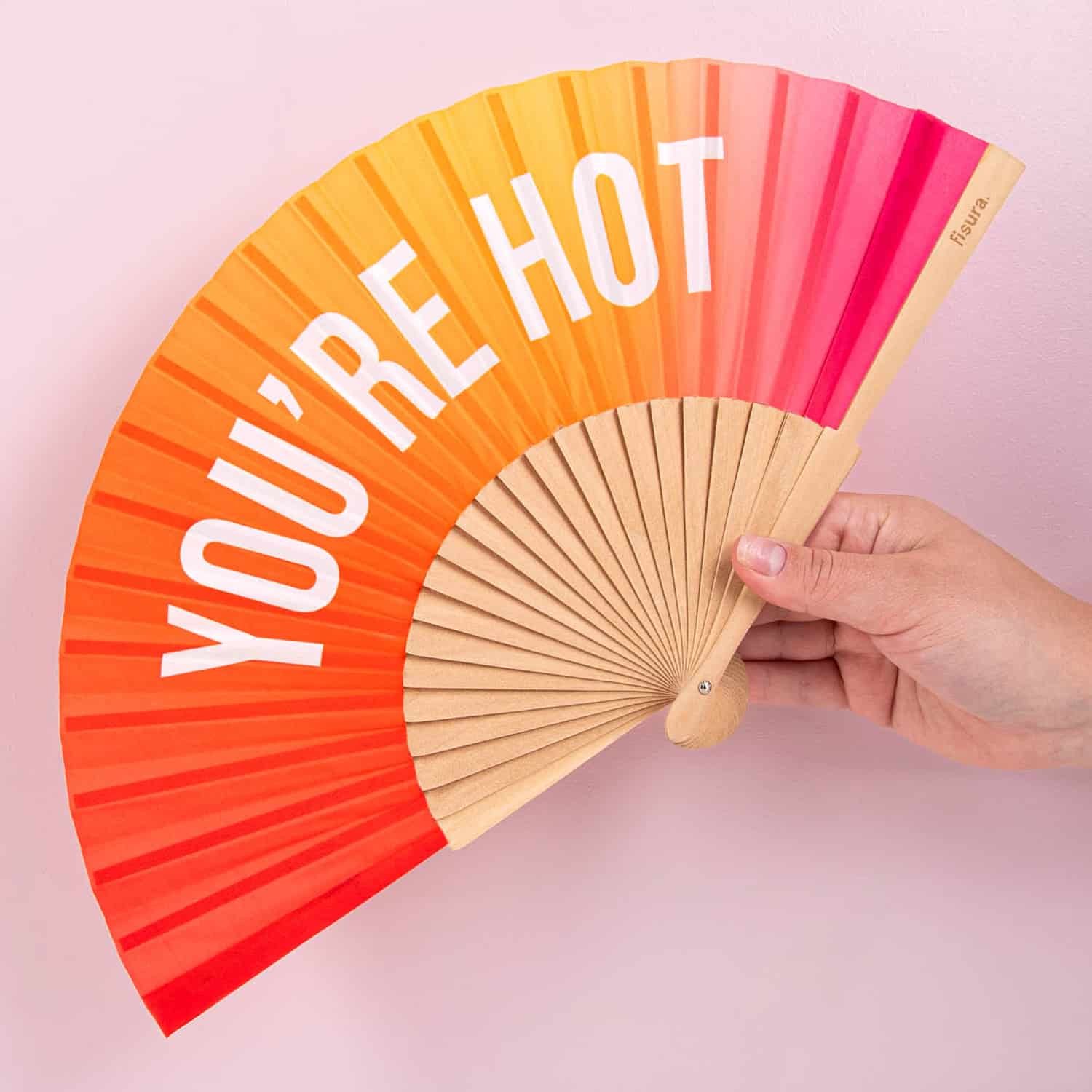 Fächer You're Hot aus Holz