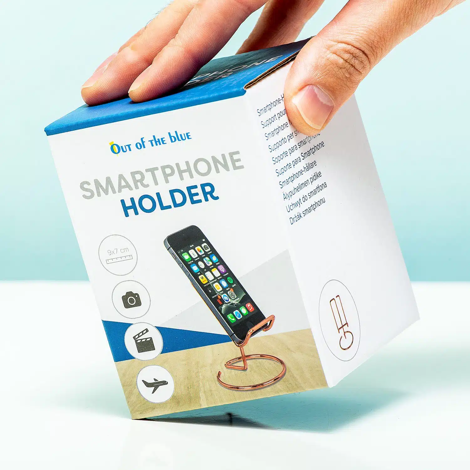 Roségoldener Telefonhalter