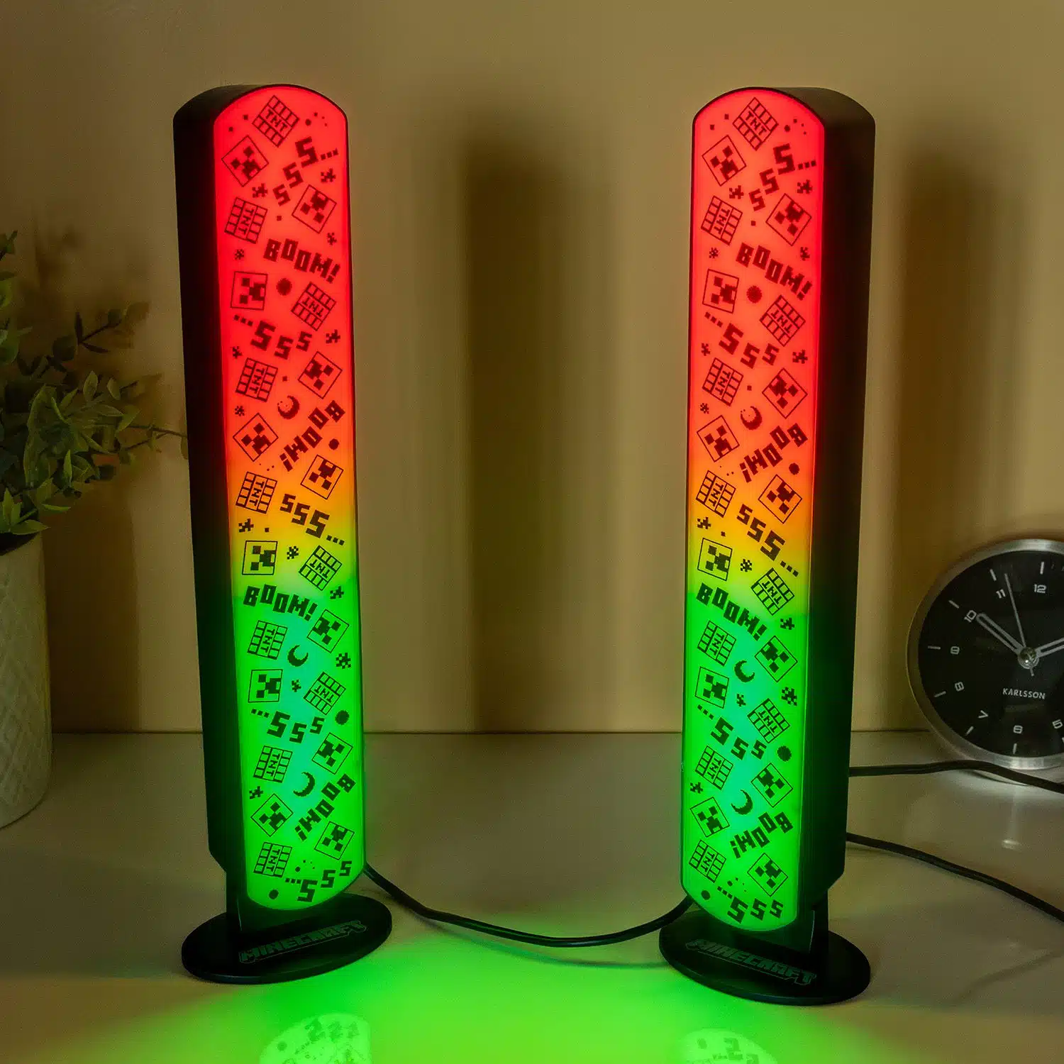 Minecraft Creeper Lichtleisten (Set von 2)