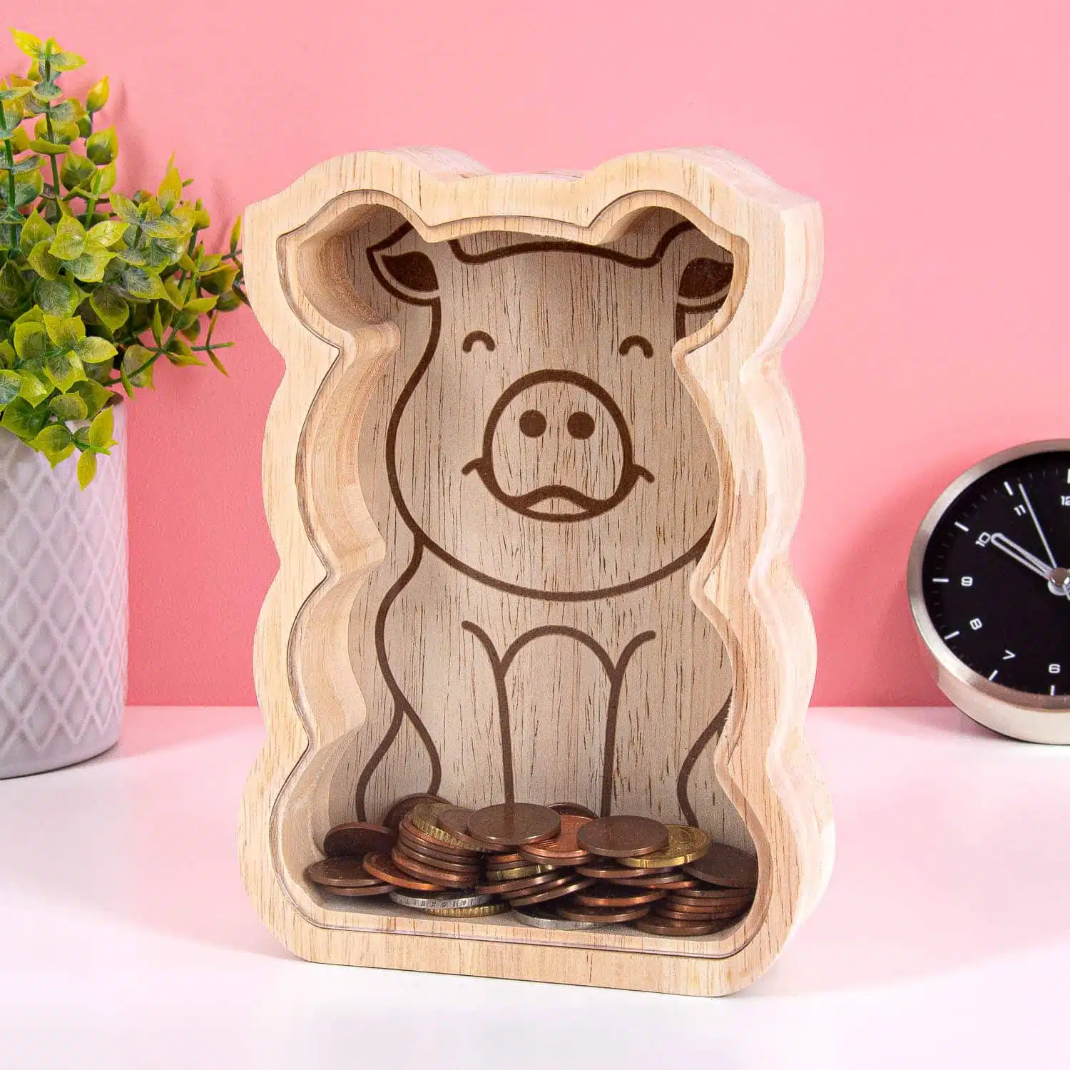 Transparentes Sparschwein