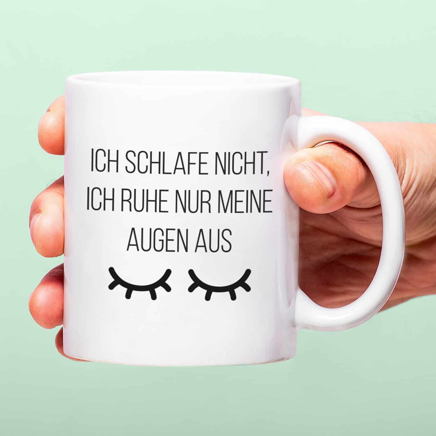 Tasse Ich schlafe nicht