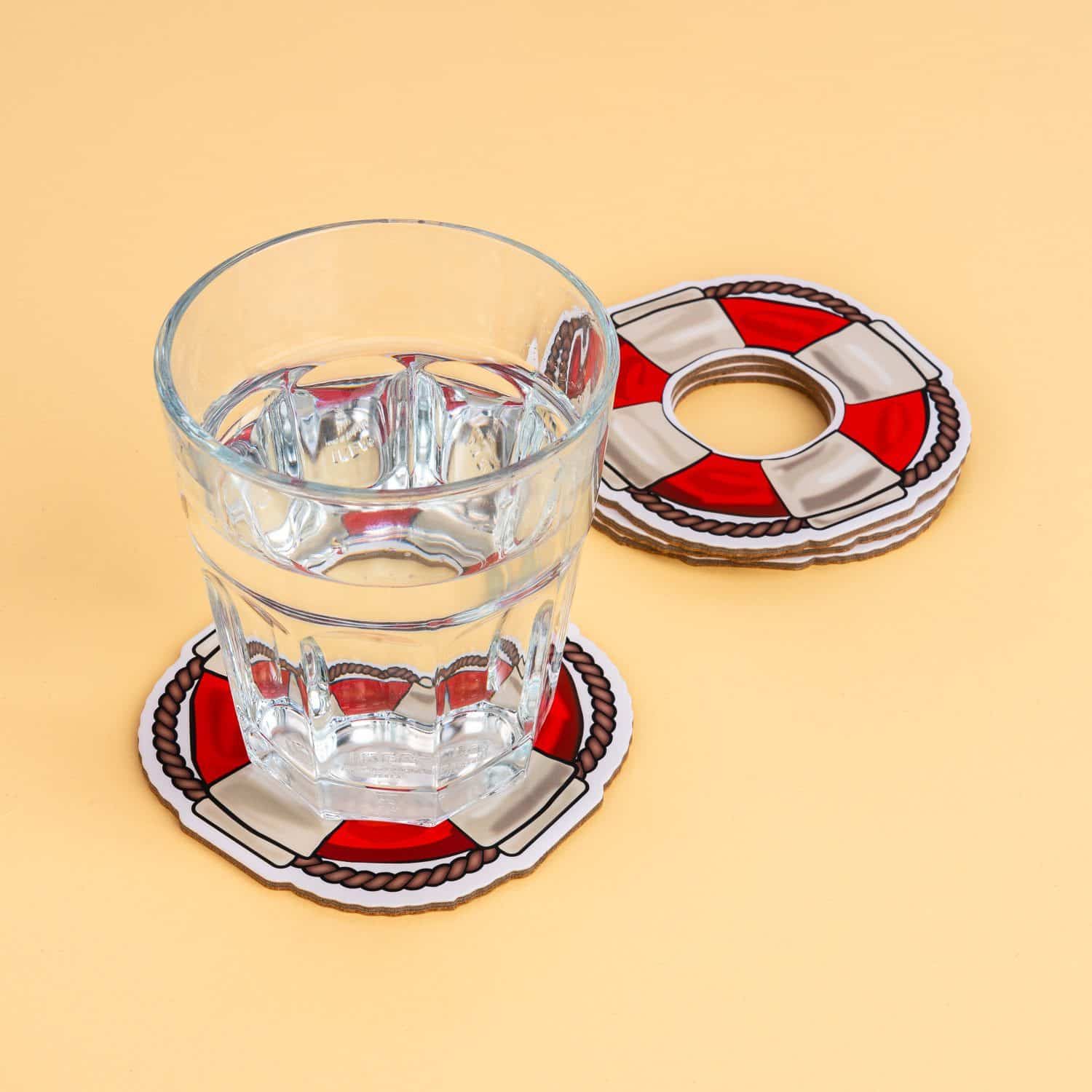 Rettungsring-Untersetzer (4er-Set)