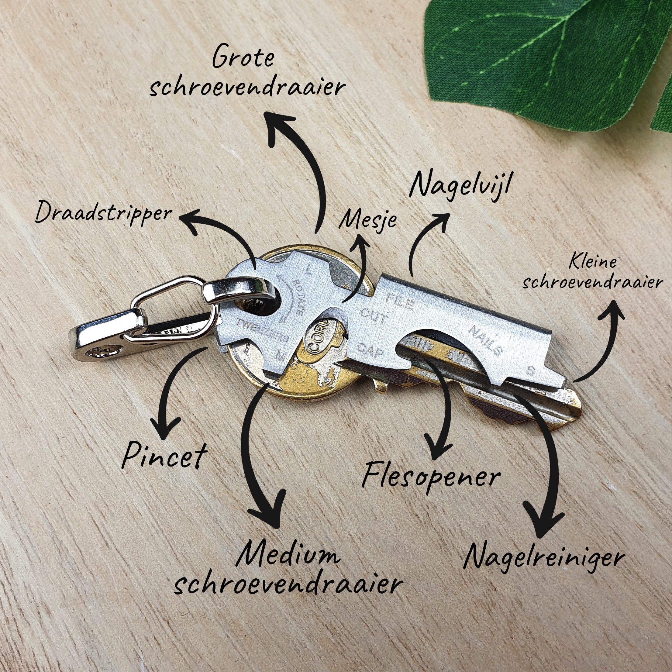 8-in-1 Multitool-Schlüsselring