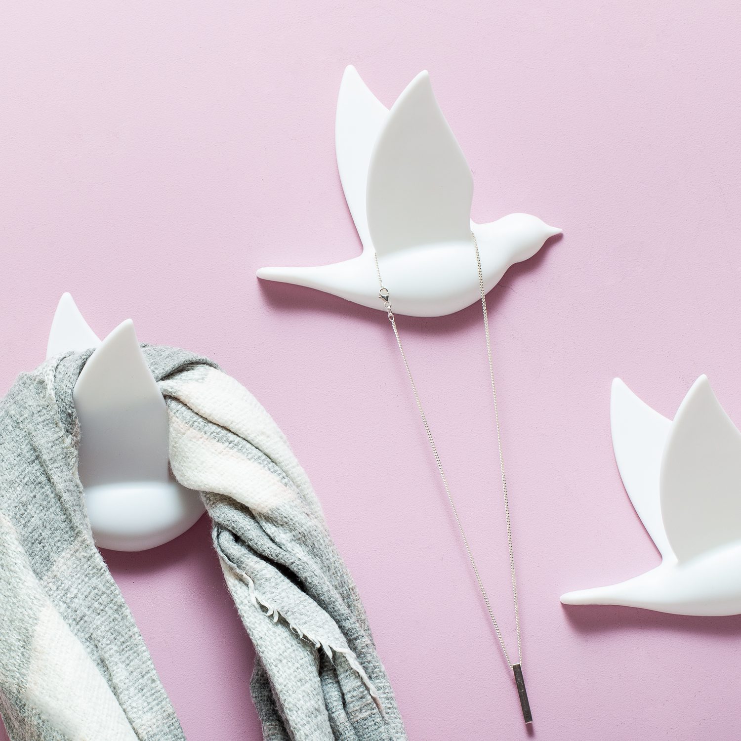 Vogel-Wandhaken (Set von 3)