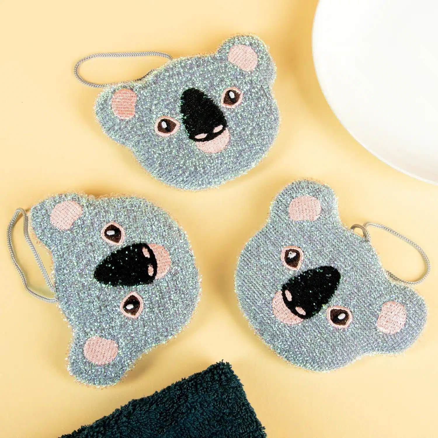 Tierförmige Spülschwämme - Koala (Set von 3)