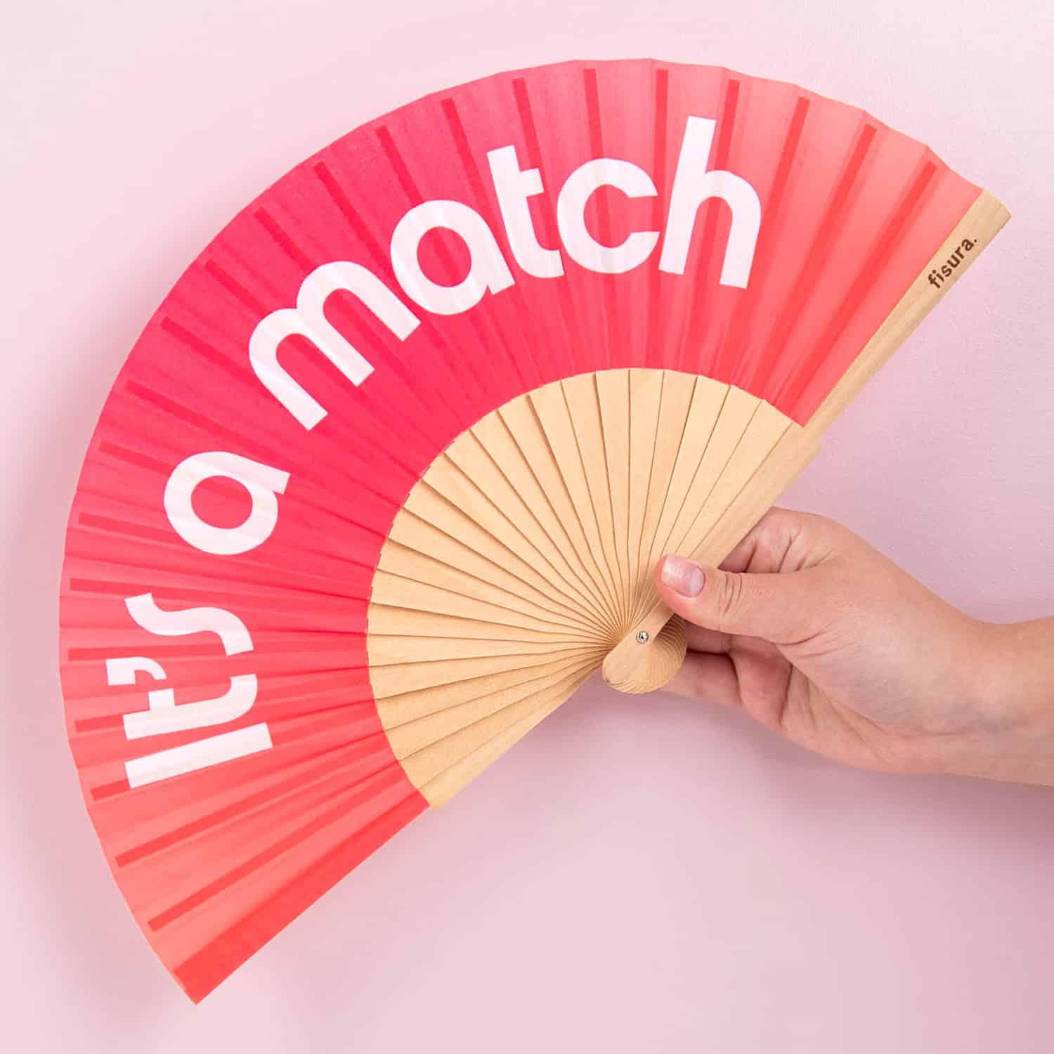 It’s a Match Fächer aus Holz