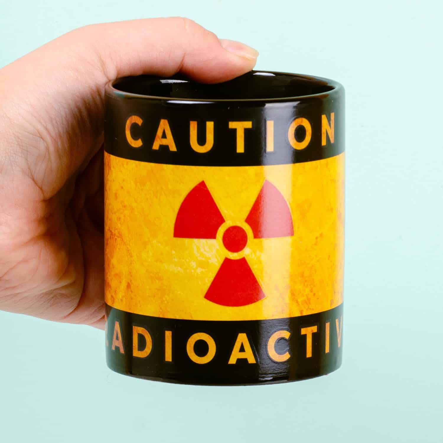 Radioaktive wärmeempfindliche Tasse