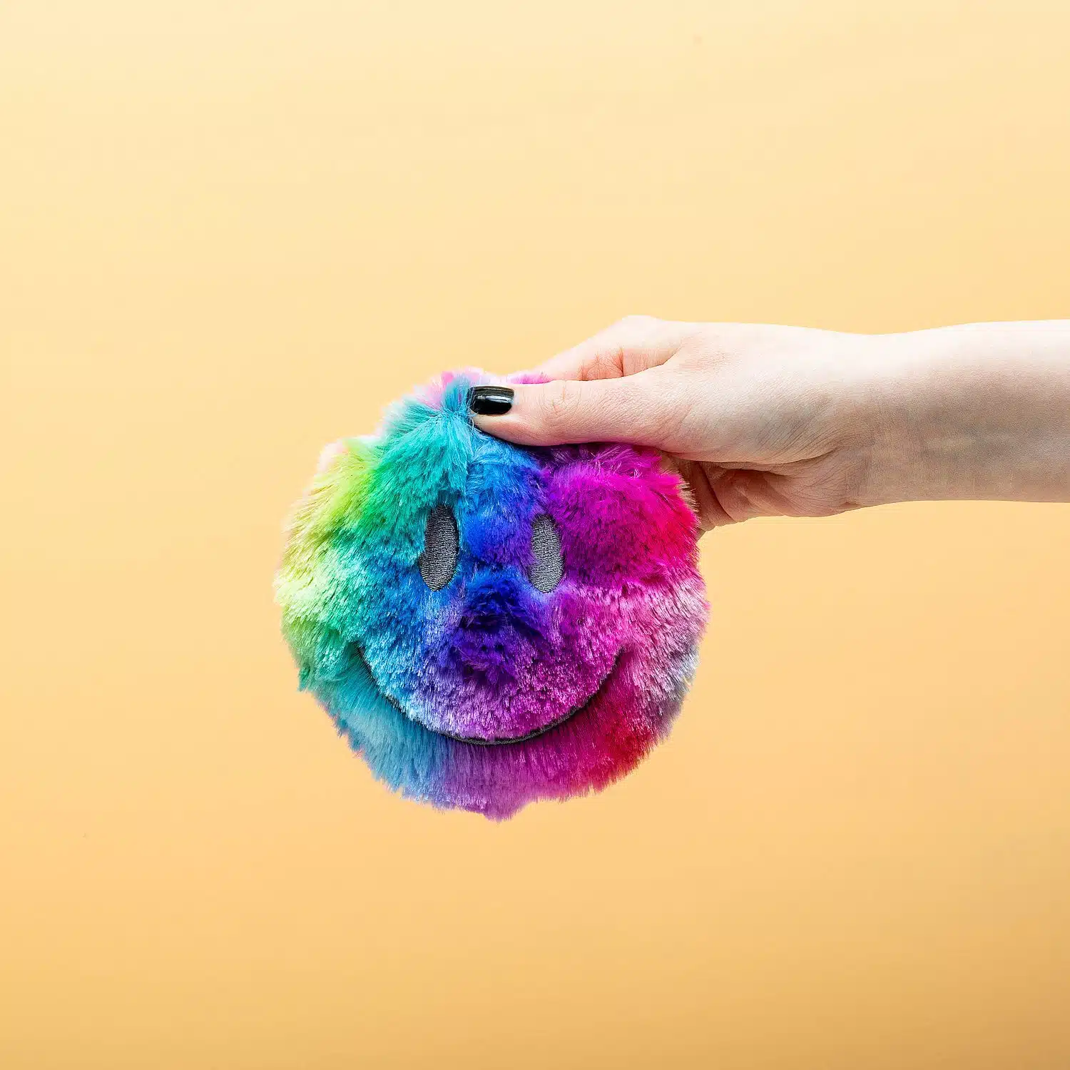 Regenbogen-Smiley-Wรคrmekissen โ Klein