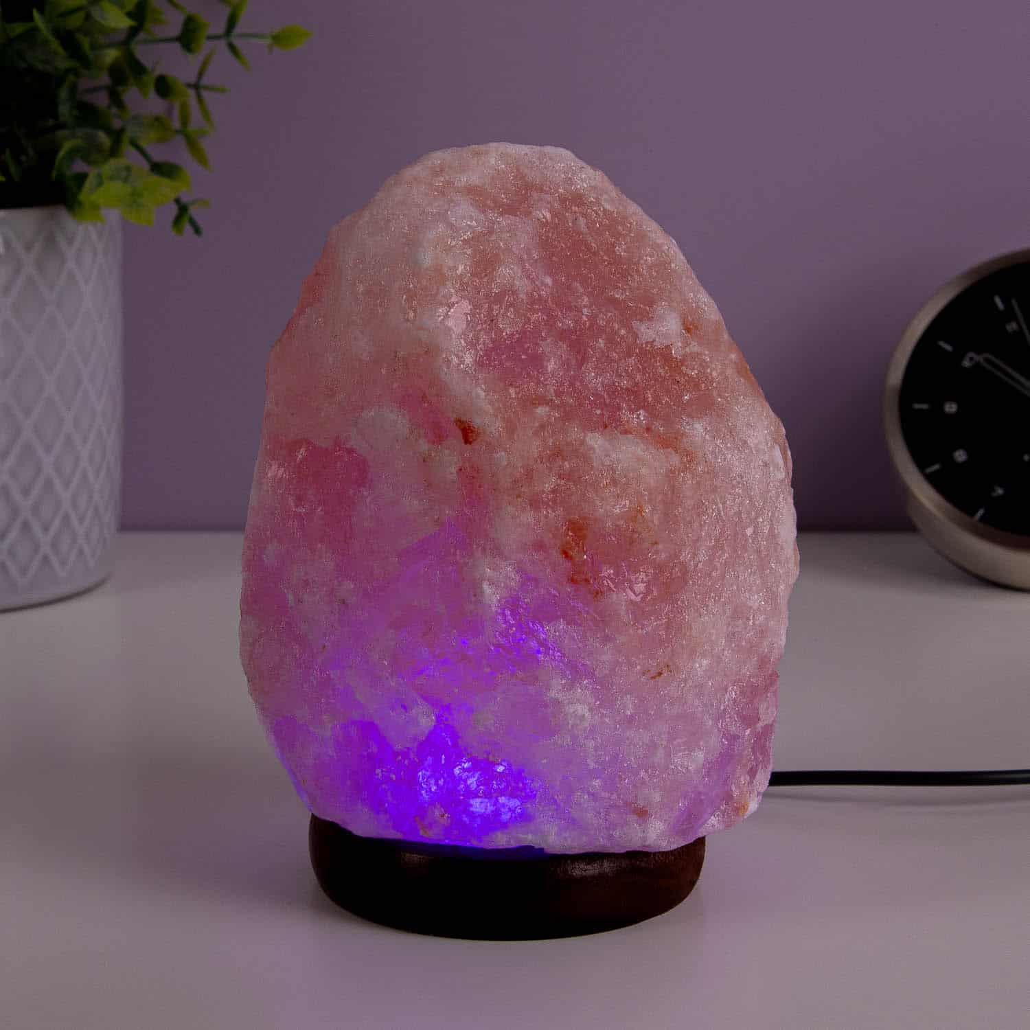 Salzlampe mit LED-Beleuchtung - Farbwechsel