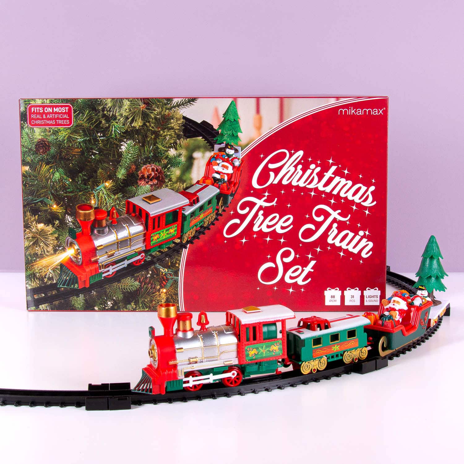 Weihnachtsbaum-Eisenbahn