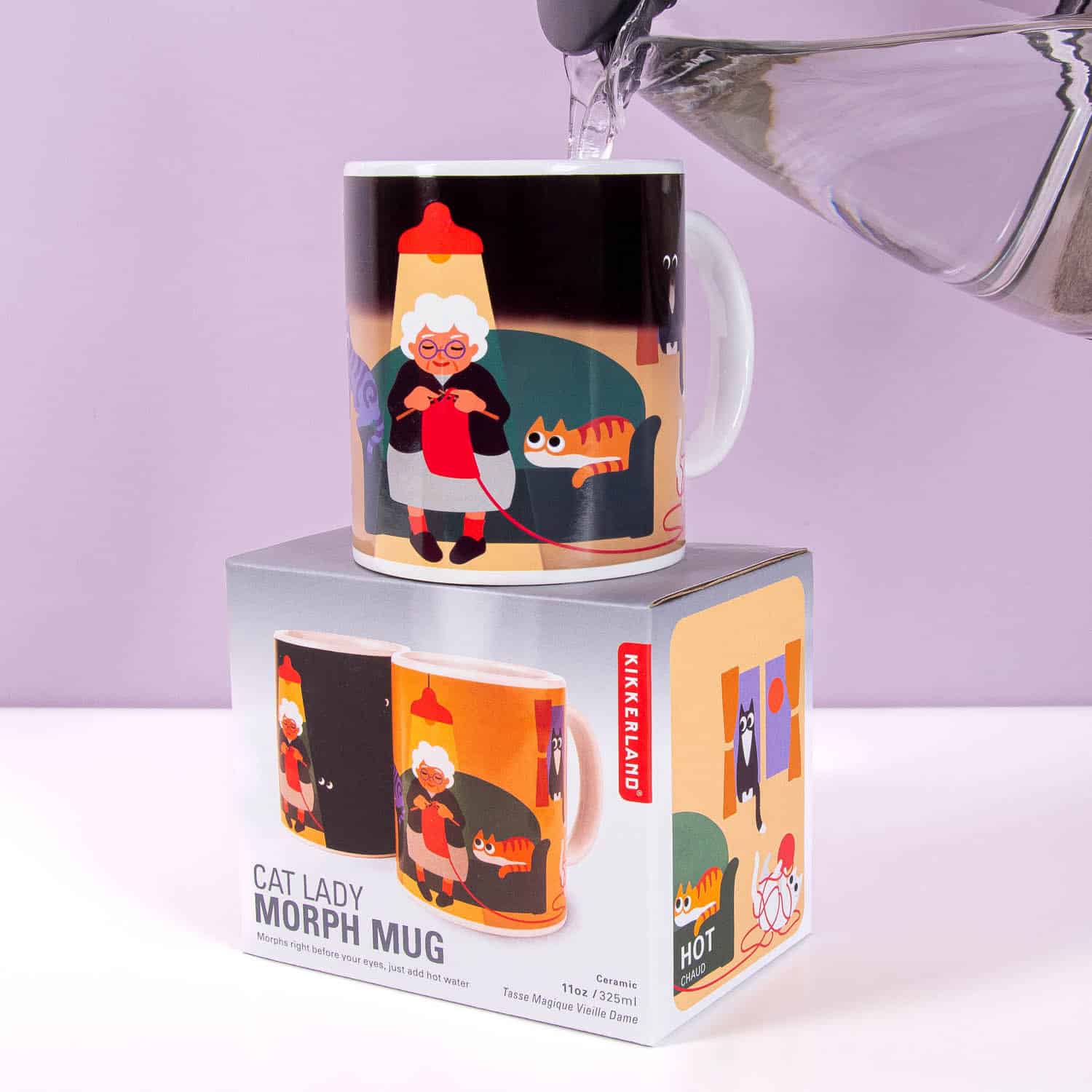 Wärmeempfindliche Tasse Katzenfrau