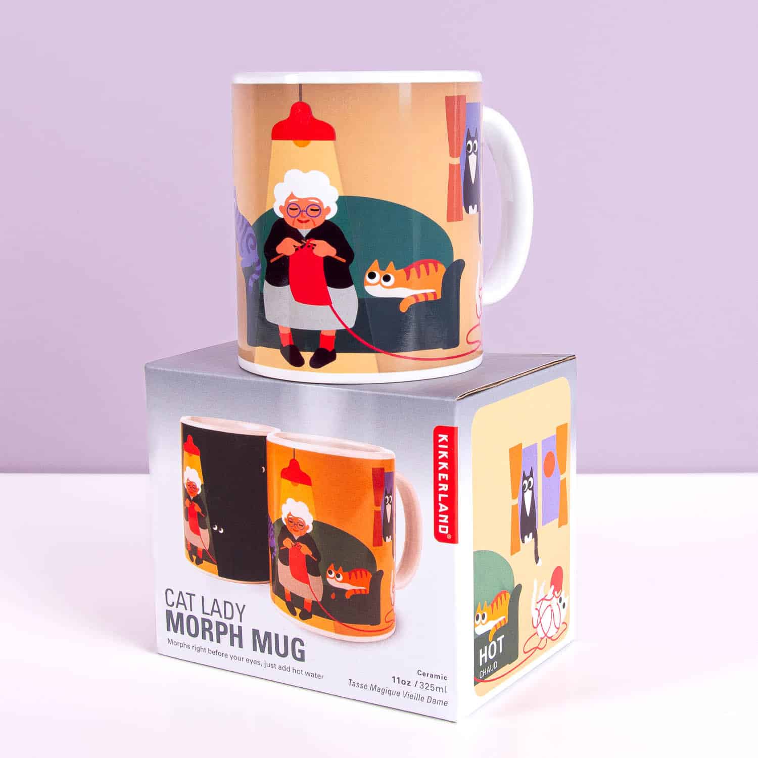 Wärmeempfindliche Tasse Katzenfrau