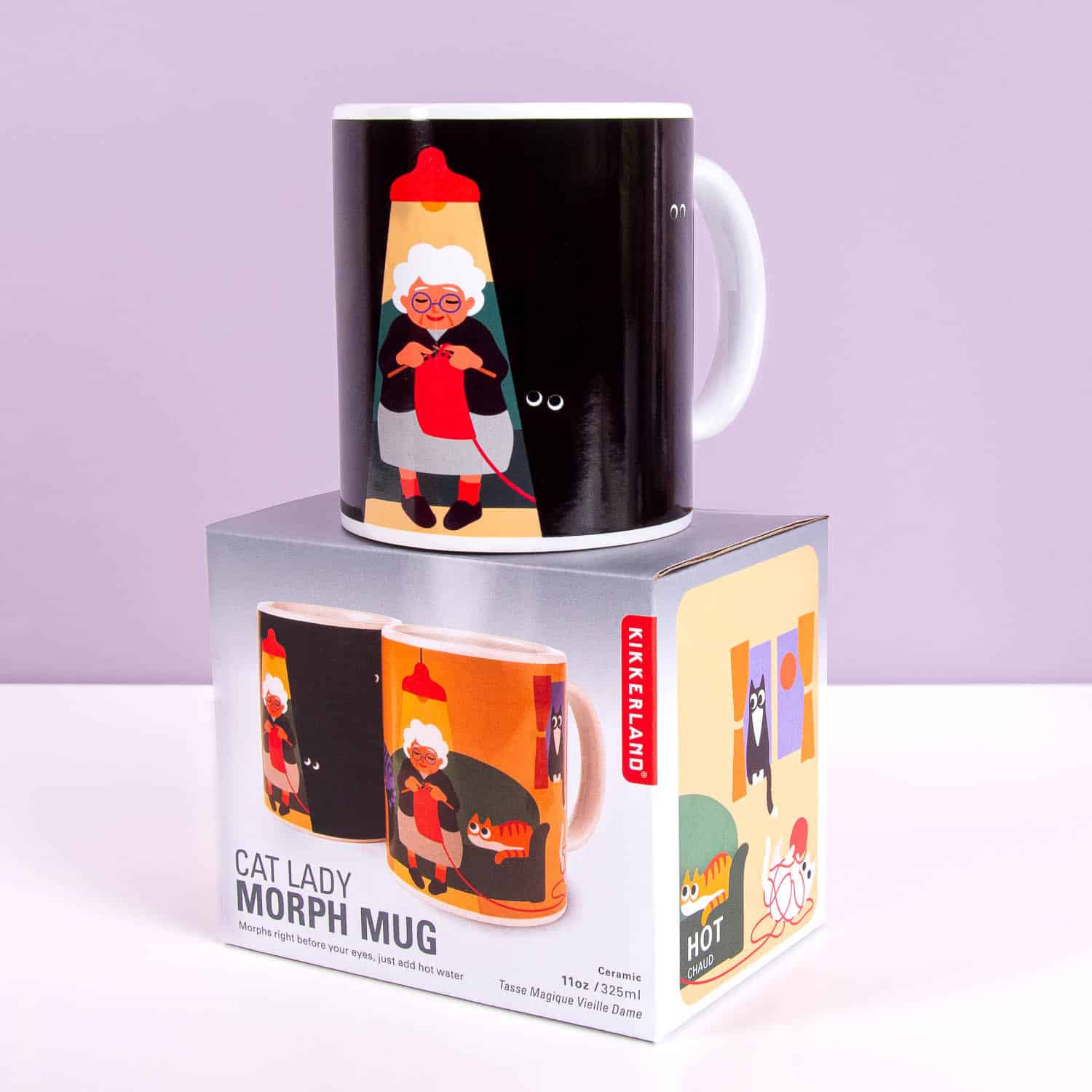 Wärmeempfindliche Tasse Katzenfrau