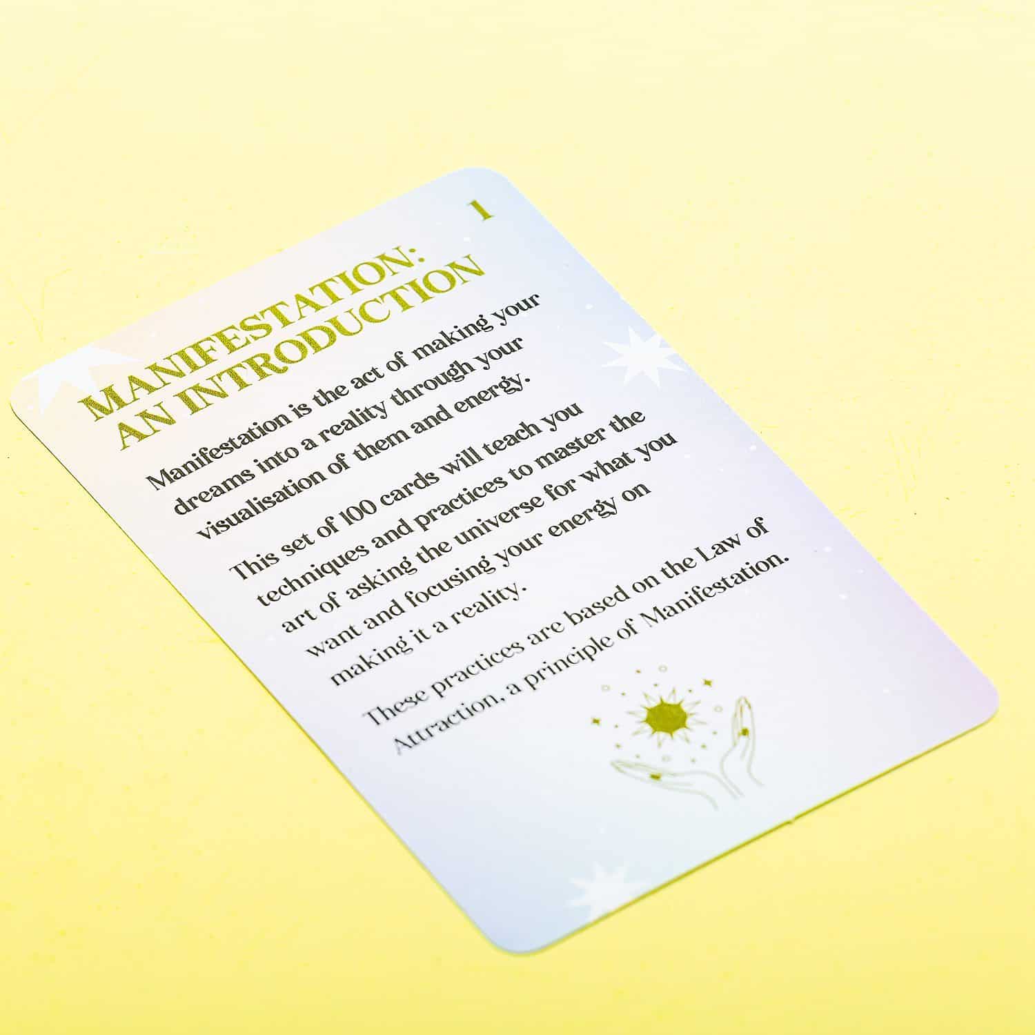 Manifestieren Sie Lifestyle-Karten