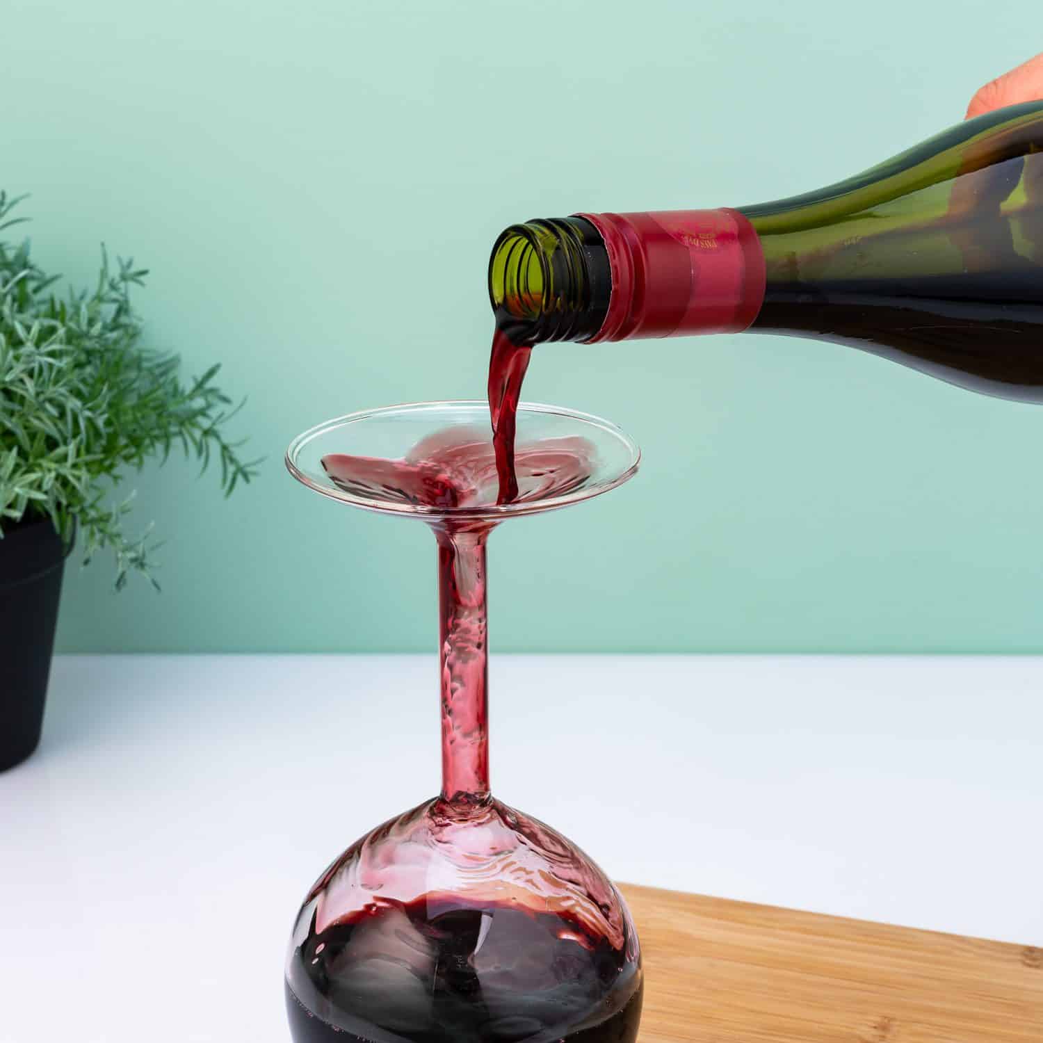 Omgekehrtes Weinglas