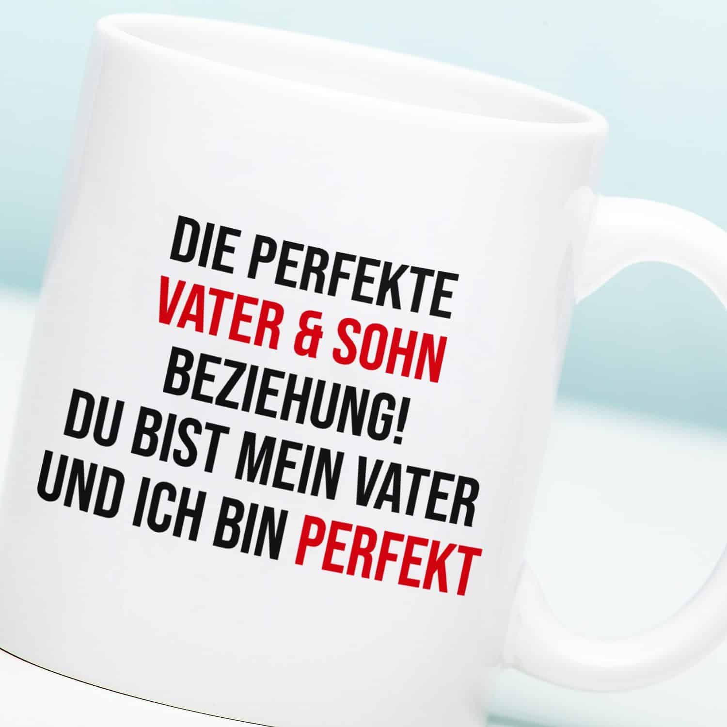Tasse Perfekte Vater & Sohn-Beziehung