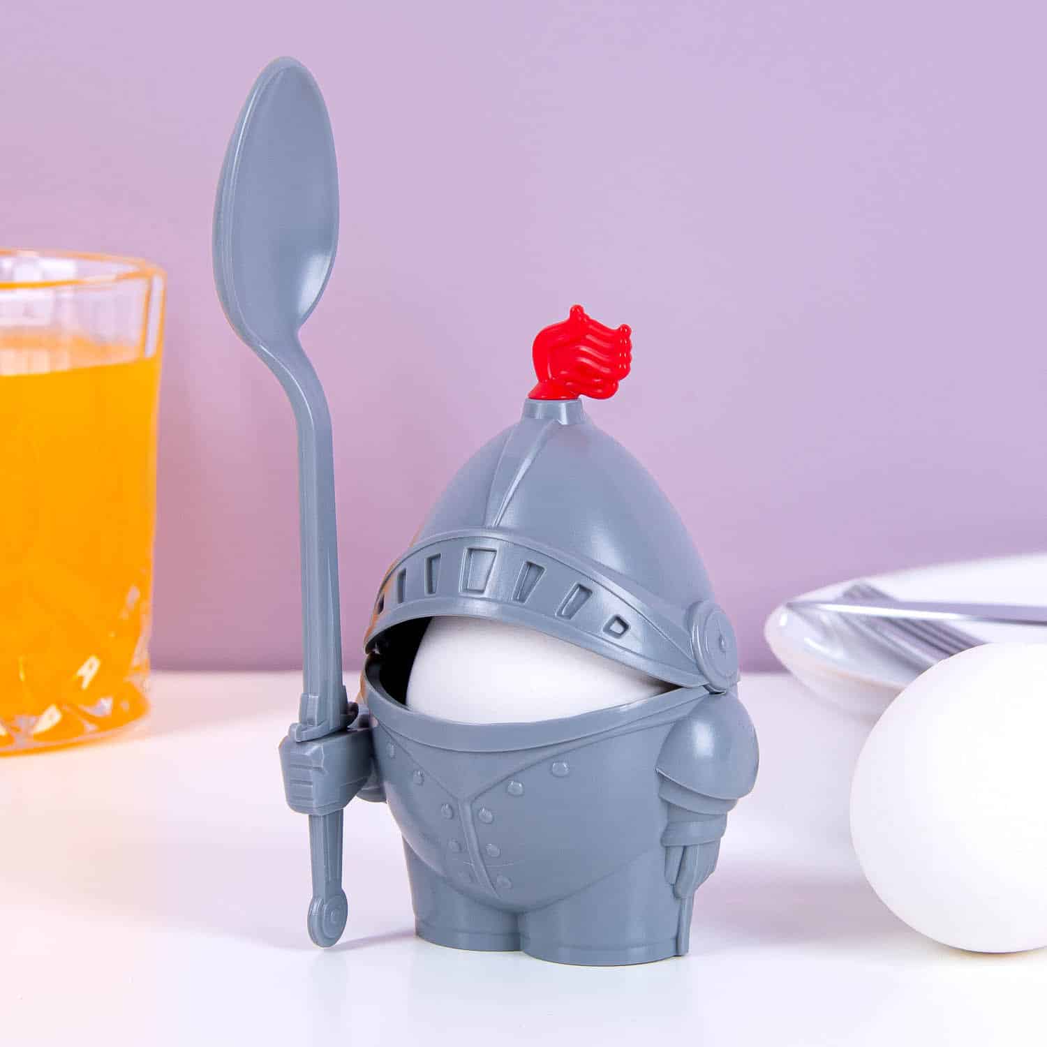 Eierdop in Form von Kรถnig Arthur