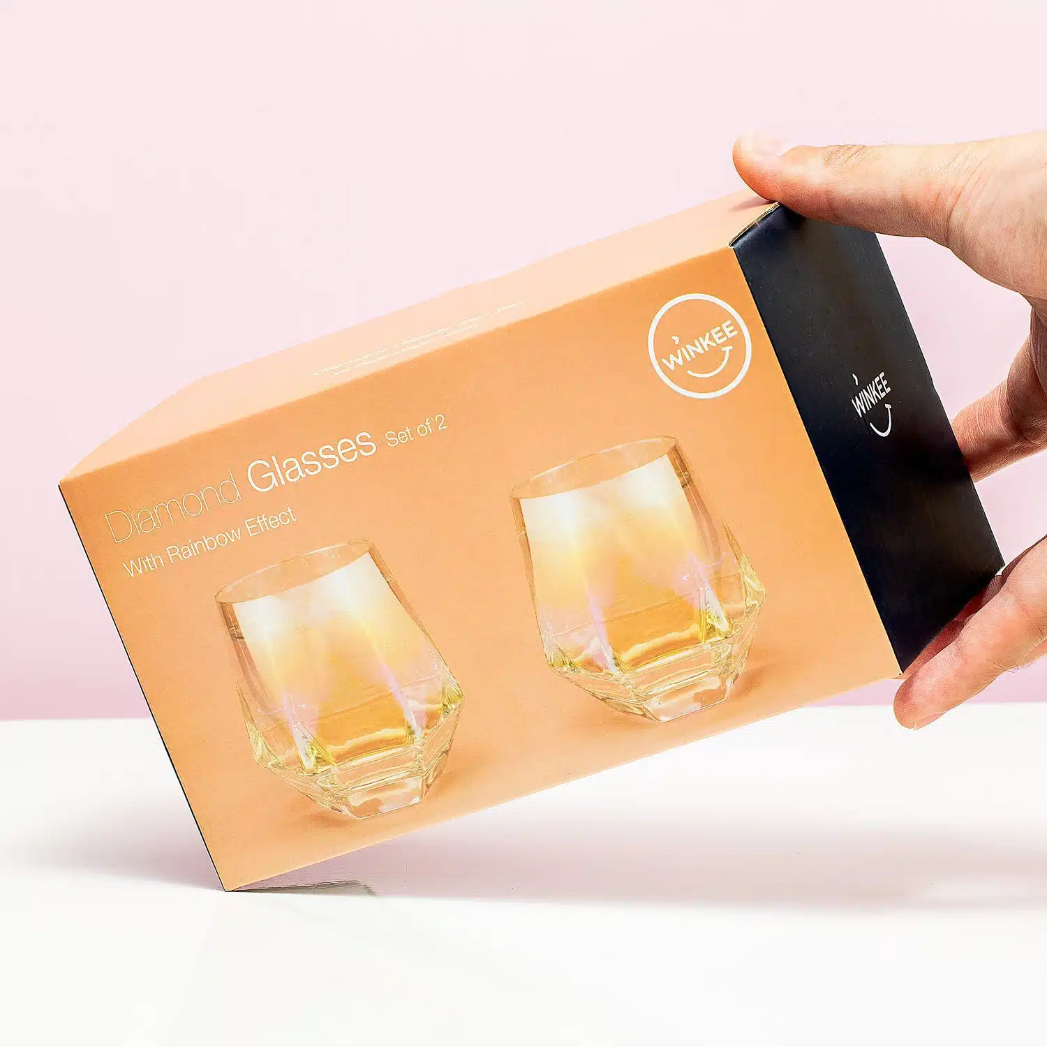 Diamond Glas mit Regenbogeneffekt (2er-Set)