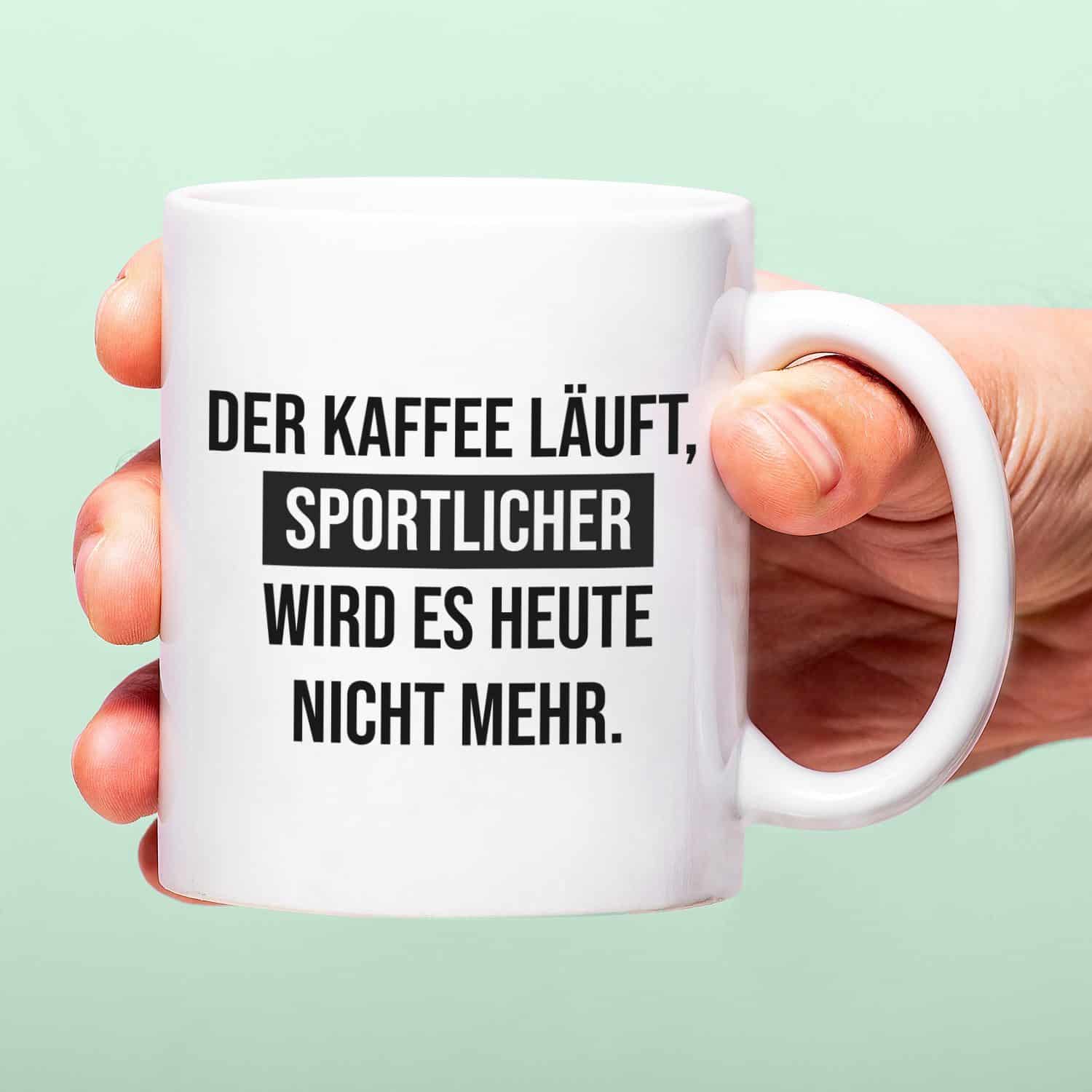 Tasse Der Kaffee lรคuft