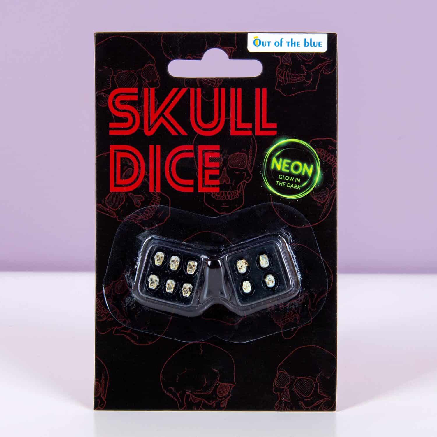 Glow-in-the-Dark-Schädelwürfel (Set mit 2)