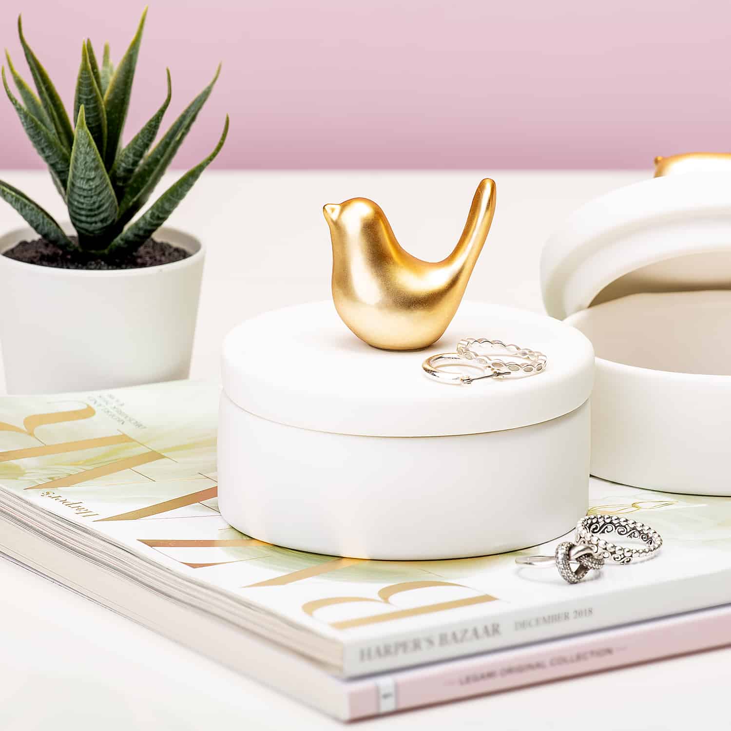 Porzellan-Schmuckkรคstchen - Vogel