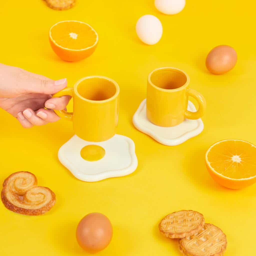 Ei Tasse und Untertasse (4er-Set)