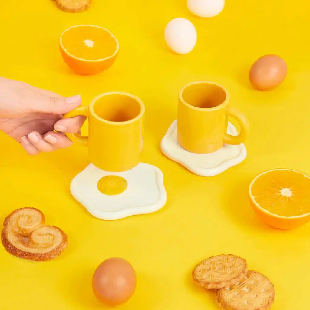 Ei Tasse und Untertasse (4er-Set)