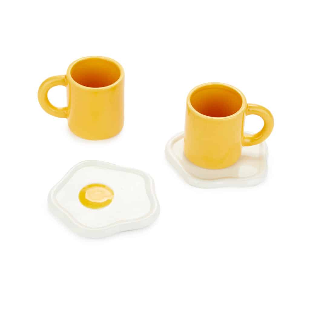 Ei Tasse und Untertasse (4er-Set)