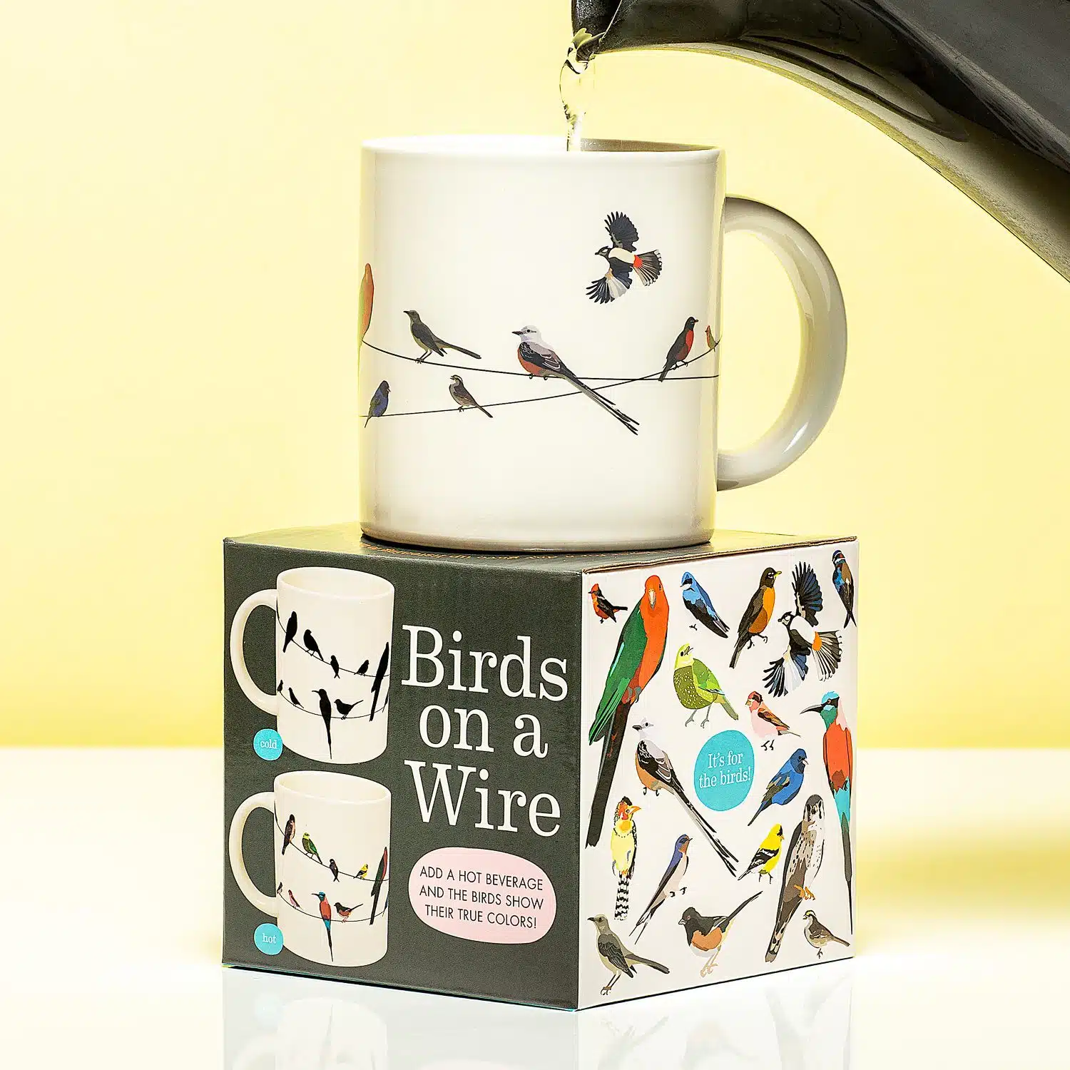 Wärmeempfindliche Tasse Vögel