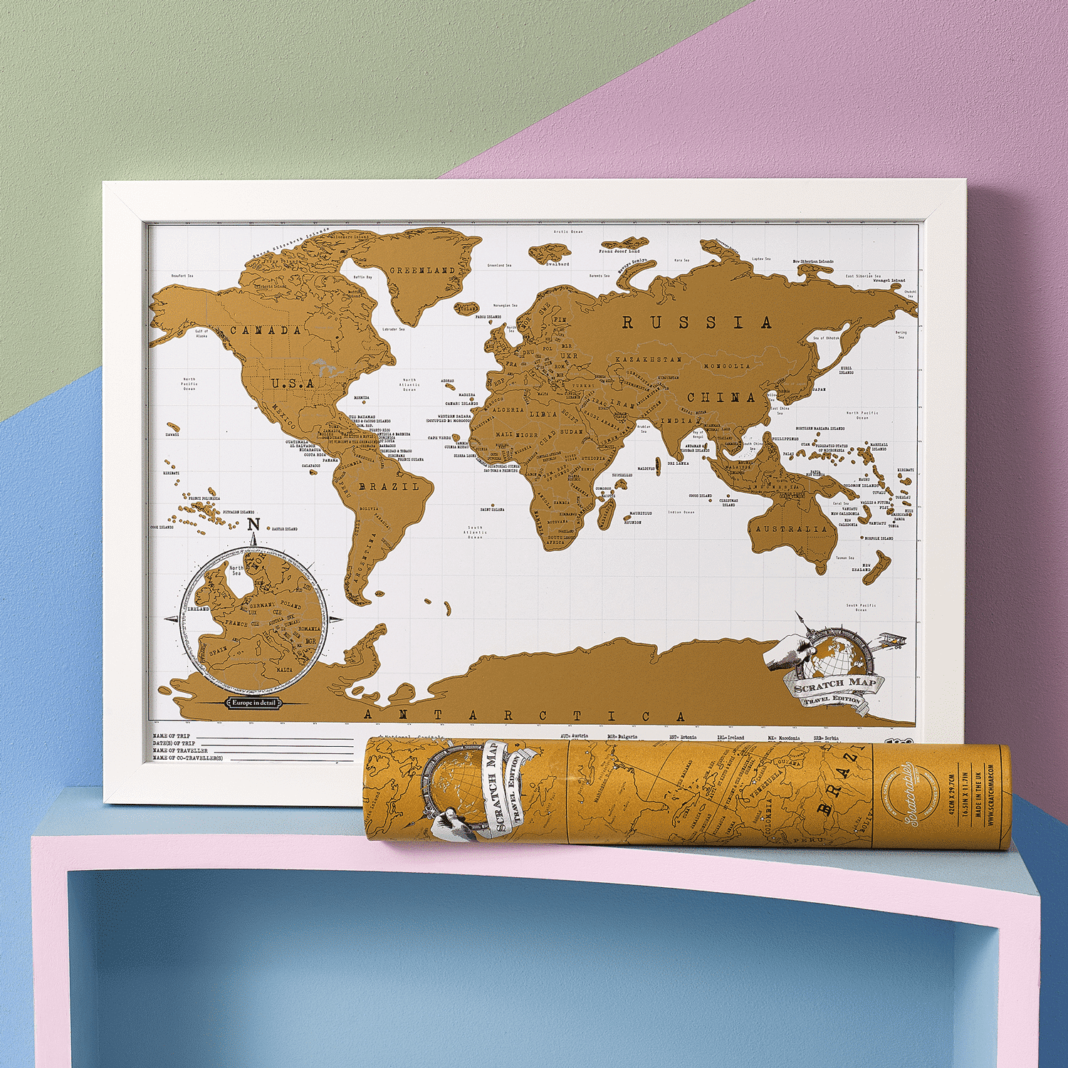 Scratch Map Reiseedition - Kratzweltkarte