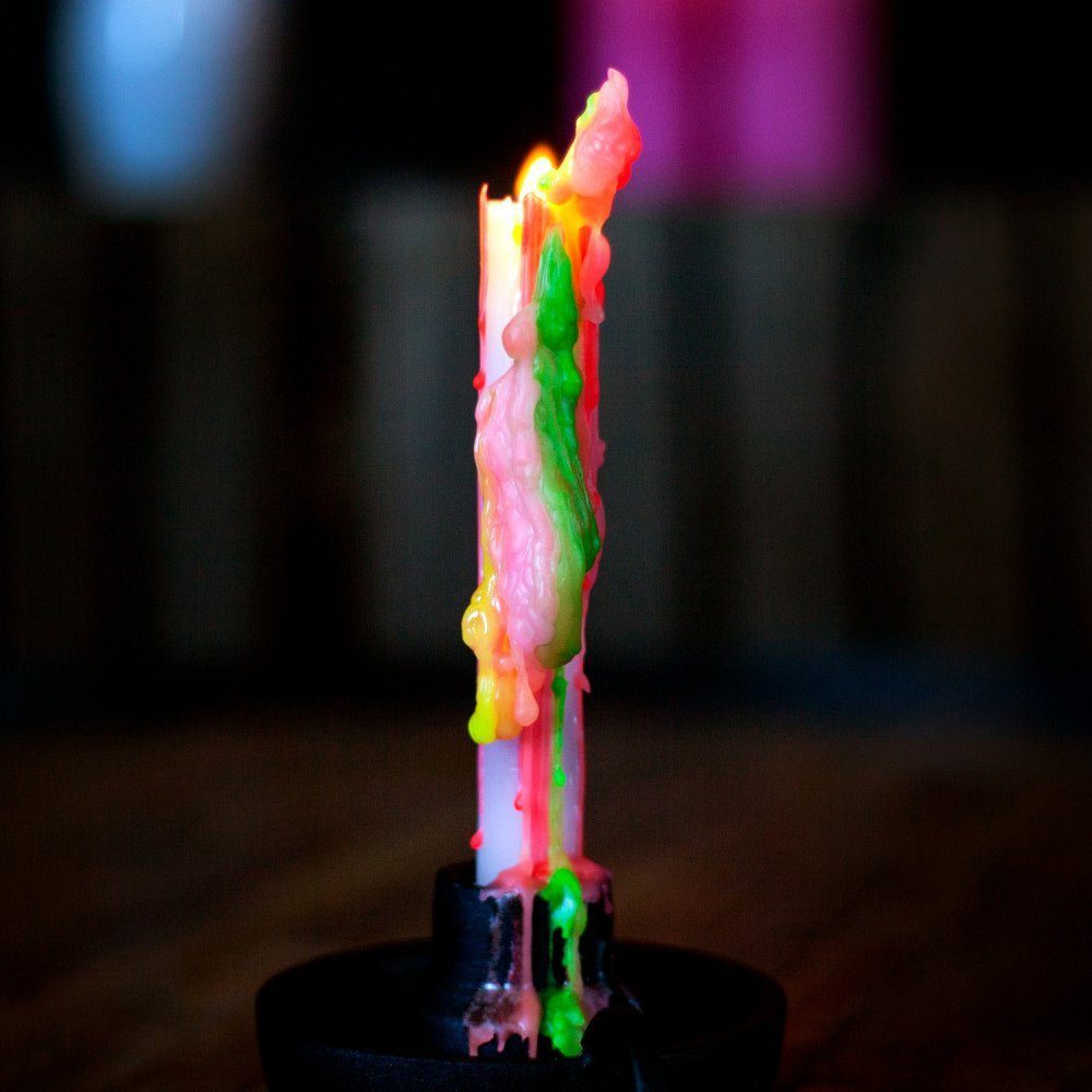 Regenbogen-Tropfkerze (Set von 2)