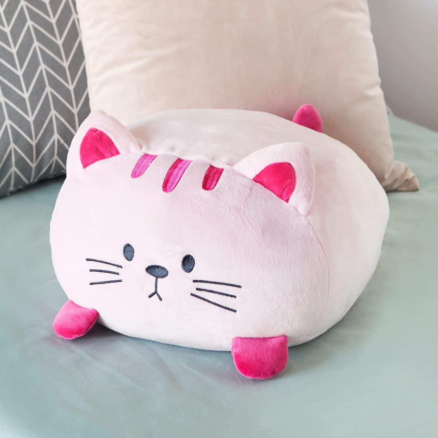 Katzenkissen - Rosa, Weiß, Schwarz, Grau, Braun, Weiß mit Schwarz und Braun, Schwarz mit Weiß