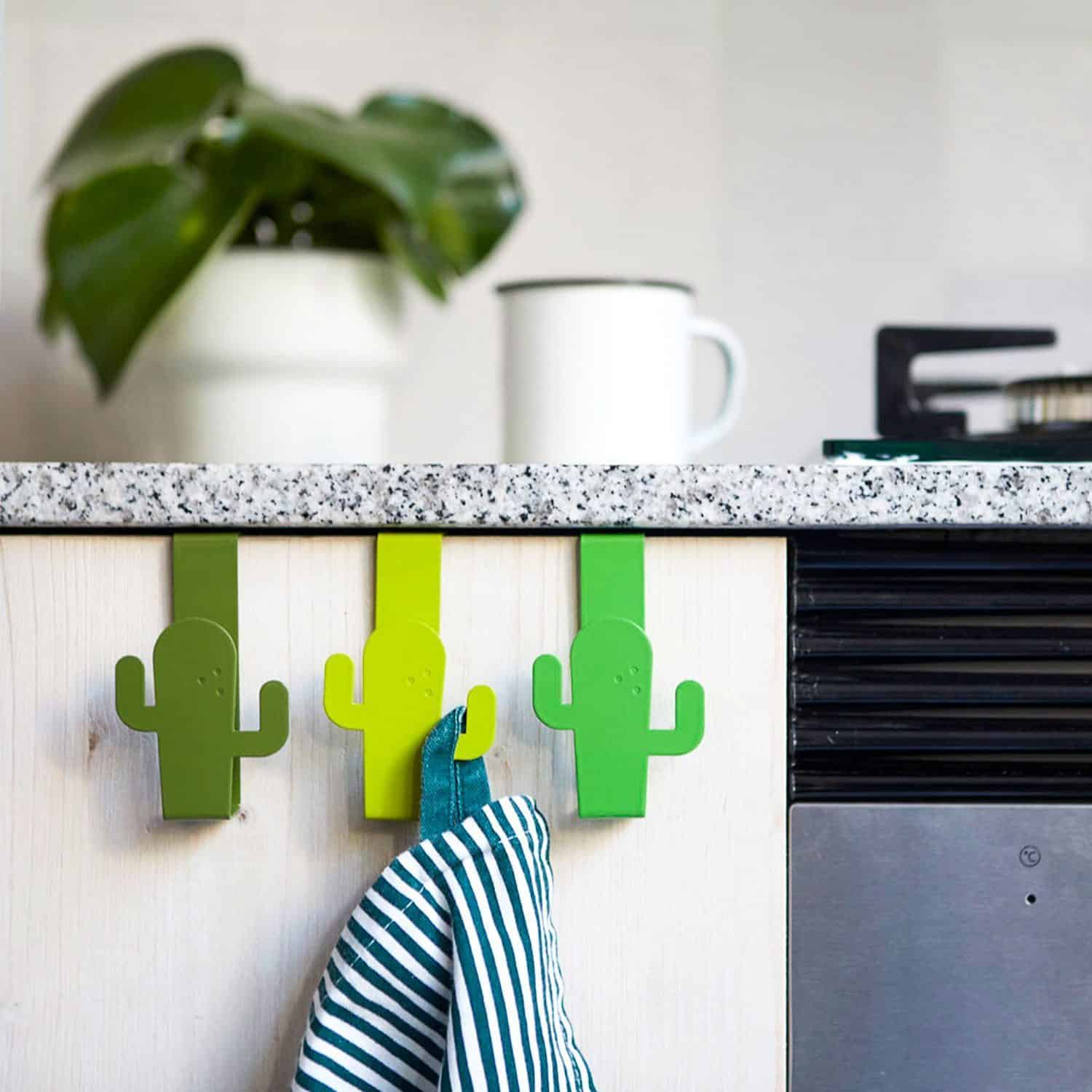 Schubladen-Haken (Set von 3) - Kaktus