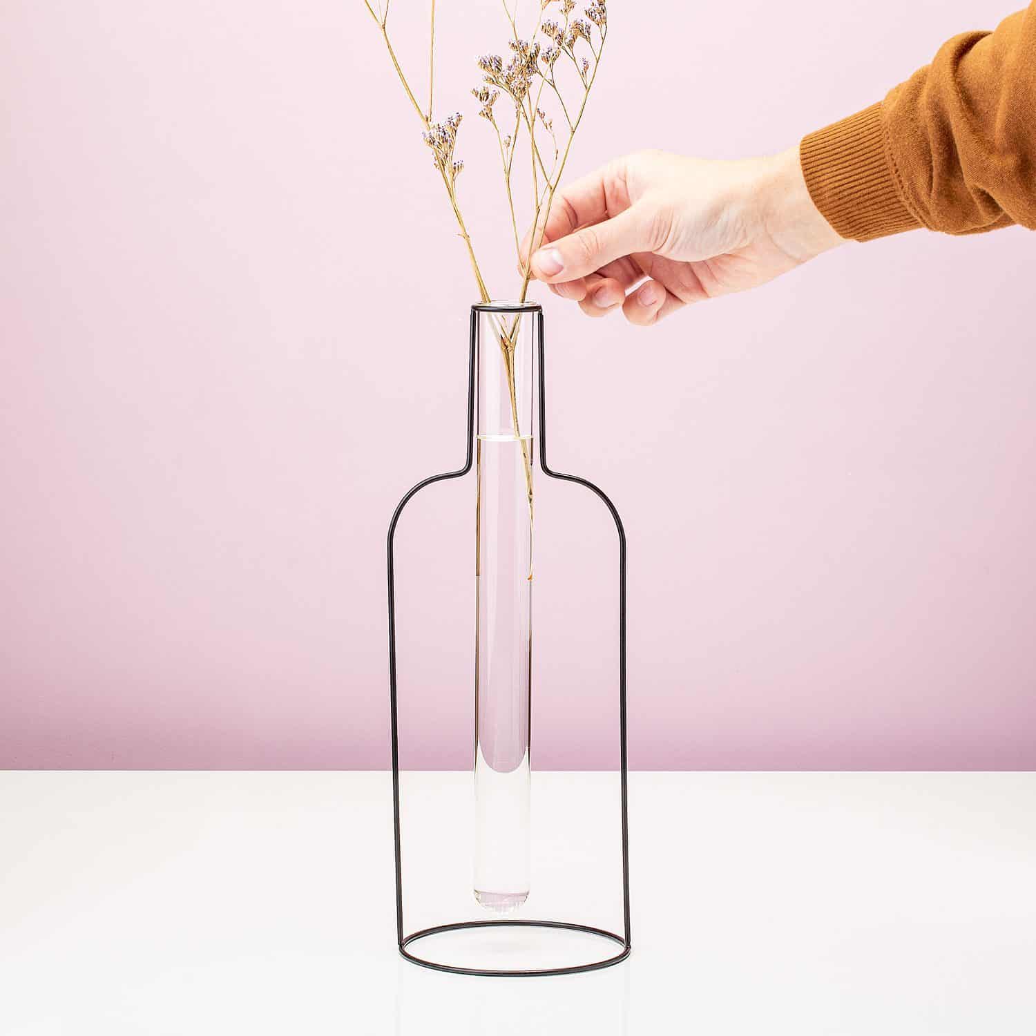 Drahtvase - gerade/groß