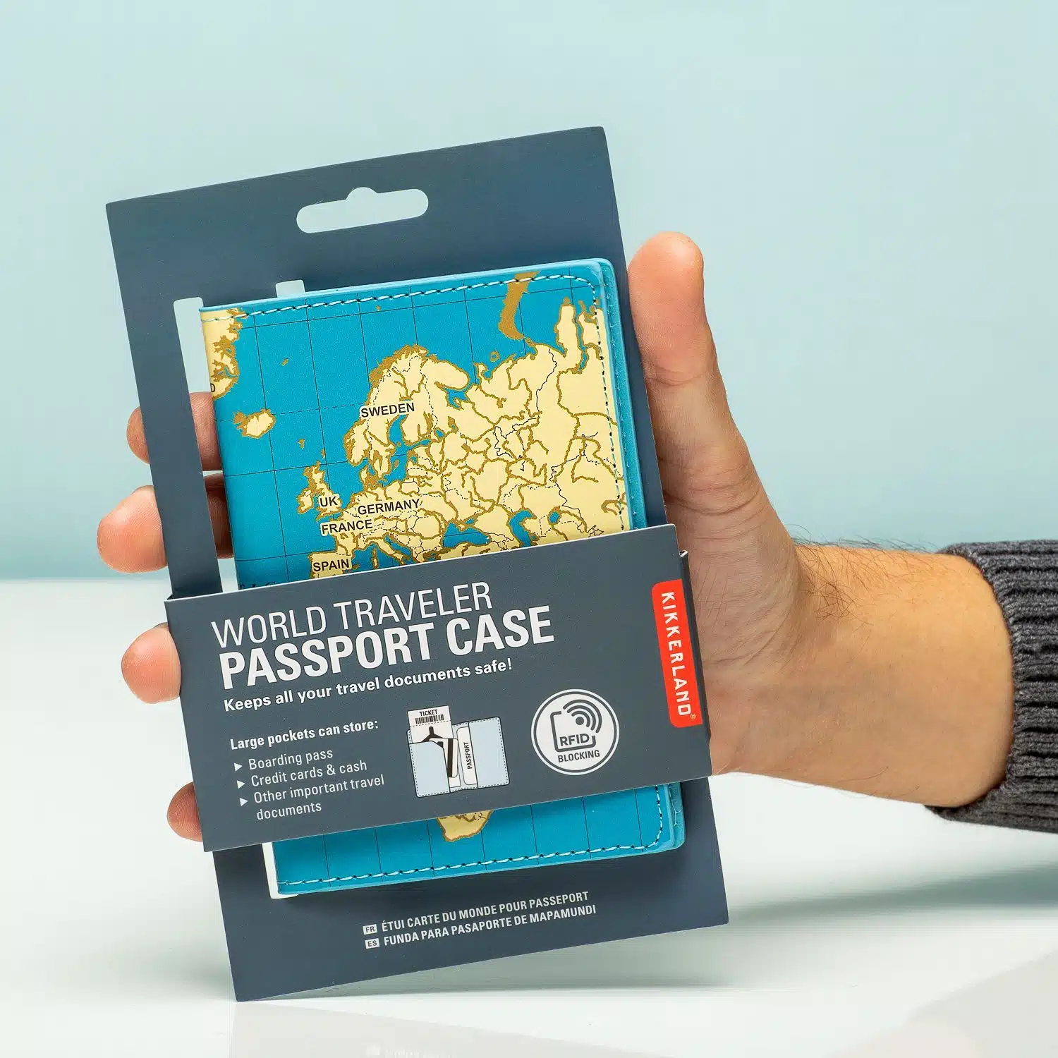 Wereldkaart-Passhülle