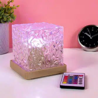 Kubus ledlamp - paarse kleur