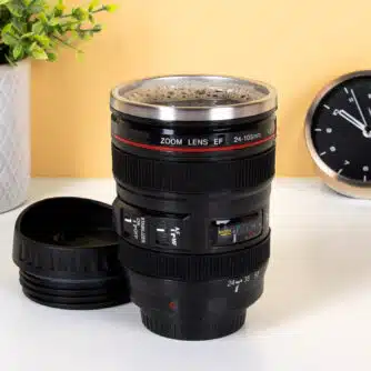 Kameraobjektiv-Becher mit Deckel