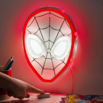 Spiderman masker neon muurlamp