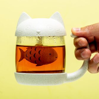 Katzen-Teetasse mit Infuser