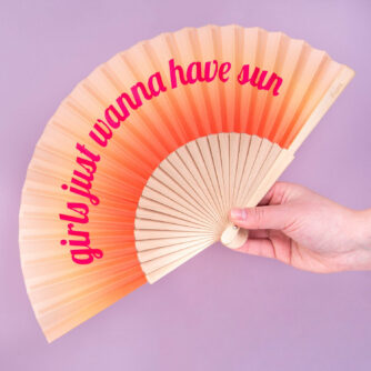 Holzfächer Girls Just Wanna Have Sun