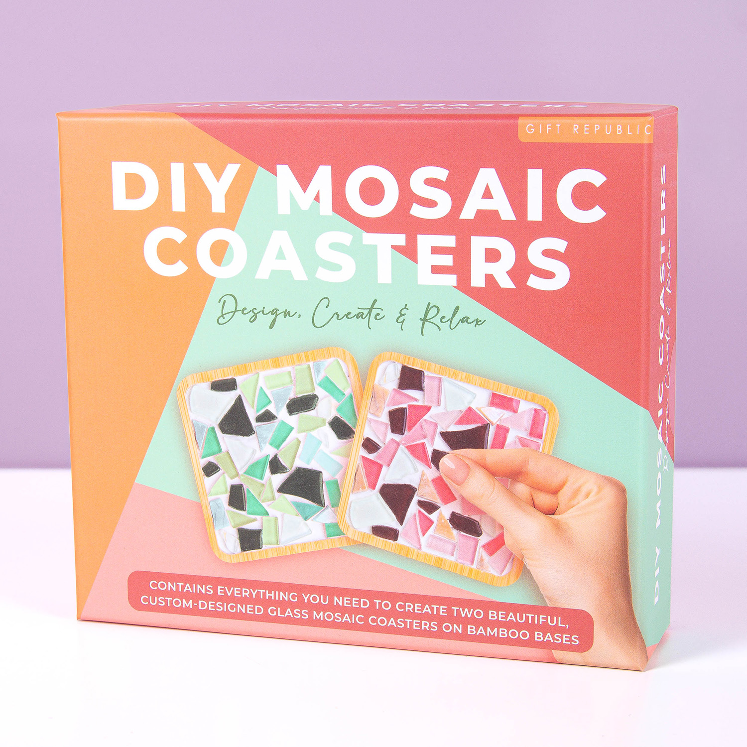 DIY mozaรฏek onderzetters (set van 2)-Verpakking