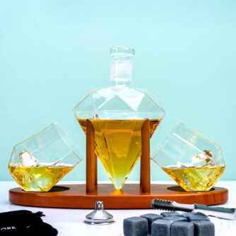 Diamant-Dekanter-Set Deluxe mit Gläsern